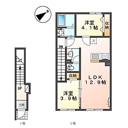 レアモンデ 2LDKの間取図画像