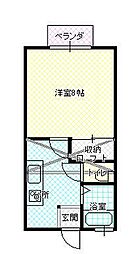 JR山形新幹線 山形駅 バス18分 日大山高前下車 徒歩10分の賃貸アパート 1階1Kの間取り