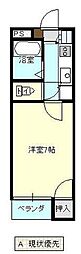 ビートルハウス 1Kの間取図画像