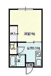 ダイヤモンドメゾン清野 1Kの間取図画像