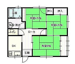 ポプラ荘 3DKの間取図画像