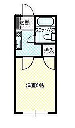 レディースクラウン 1Kの間取図画像