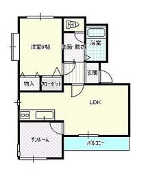 メゾフォルテ3号館 1SLDKの間取図画像
