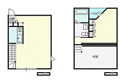 スタジオ55 1LDKの間取図画像