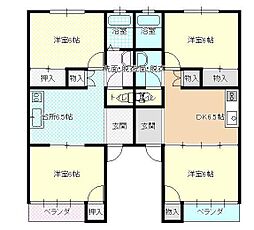 ベルゾーネ南館 2DKの間取図画像