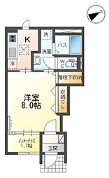 メゾン TAKE・1(メゾン テイク・ワン) 1Kの間取図画像