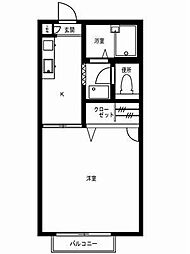 アーバンコート 1Kの間取図画像