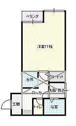 ハイツマロニエ大手町A 1Kの間取図画像
