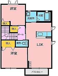 ユートピアカトレア 2LDKの間取図画像
