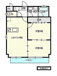 Partir三日町 2LDKの間取図画像