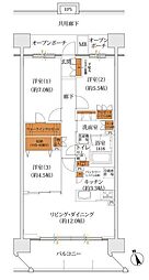 レーベン山形十日町THEMIDTOWER 3LDKの間取図画像