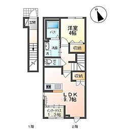 アンサンブル 1LDKの間取図画像