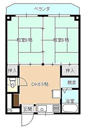 ストウマンション 2DKの間取図画像
