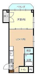 ストウマンション 1LDKの間取図画像