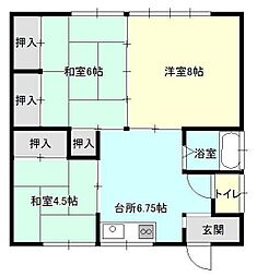 サンハイム荒楯 3DKの間取図画像
