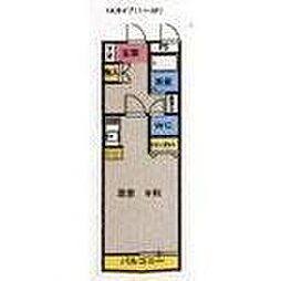 グリーンベルト吉原 ワンルームの間取図画像