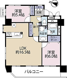 ラ・ベルティ小岩 2LDKの間取図画像