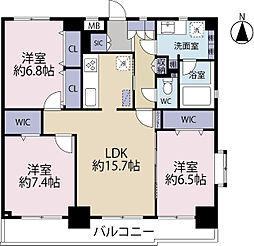 グランドヴィラ津田沼 3LDKの間取図画像