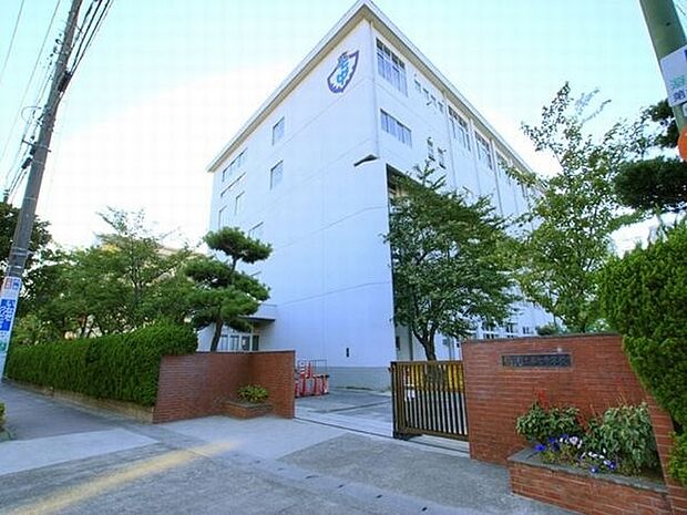 中学校「市川市立第七中学校まで1100m」