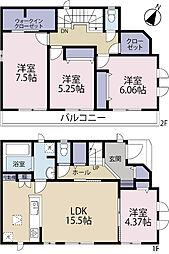 全1棟現場 開放感のある角地
