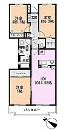 ビューパレー船橋二番街 3LDKの間取図画像
