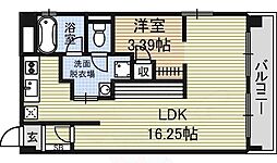 三鈴ノール 6階1LDKの間取り
