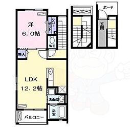 KT・PLACE 1LDKの間取図画像