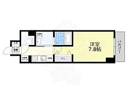 パークアクシス新栄 2階ワンルームの間取り