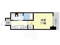 パークアクシス名古屋山王橋 12階1Kの間取り