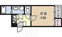 A-legato大喜 1階1Kの間取り