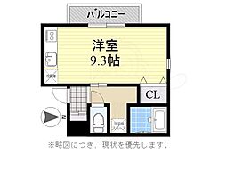 プレシャス妙音 1階ワンルームの間取り