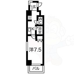 プロビデンス栄 3階1Kの間取り