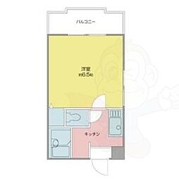 サンライズ入場 1Kの間取図画像