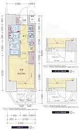 プレサンス大須観音ビザリア 10階1Kの間取り