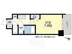 アドバンス名古屋モクシー 5階1Kの間取り
