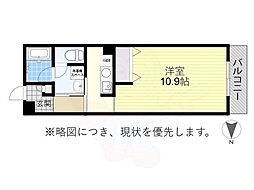 第10タツミビル西館 2階ワンルームの間取り