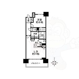パークホームズ丸の内　ザレジデンス 10階1LDKの間取り
