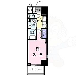 Bright Gate 名古屋 13階1Kの間取り