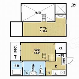 le cocon（ルココン） 1階1Kの間取り