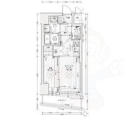 エステムコート名古屋上前津 3階1DKの間取り
