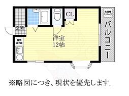 アーバンシティ曽池 ワンルームの間取図画像