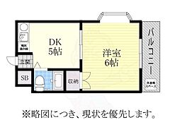 アーバンシティ曽池 3階1DKの間取り