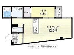 ミルノア尾頭橋 3階1LDKの間取り