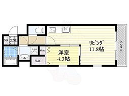 ポルタニグラ千種 5階1LDKの間取り