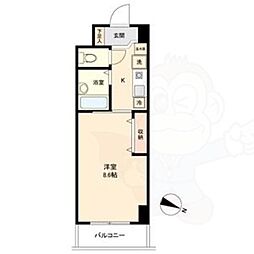 willDo稲永 2階1Kの間取り