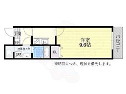 ユーミー矢場町 3階1Kの間取り