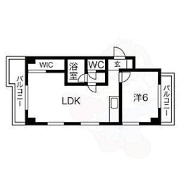 第七加藤ビル 2DKの間取図画像