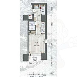 プレサンス鶴舞グリーンパーク ワンルームの間取図画像