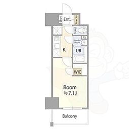 エスリード栄ル・クール 1Kの間取図画像