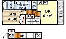 メリーシャトレーン 1Kの間取図画像